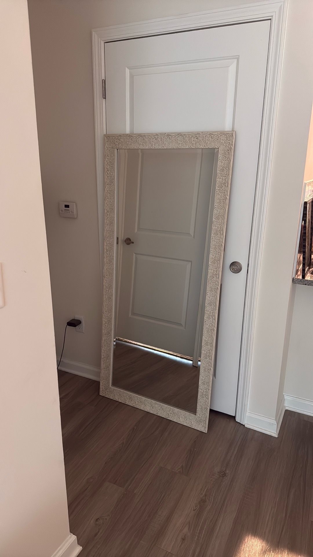 Full length framed mirror