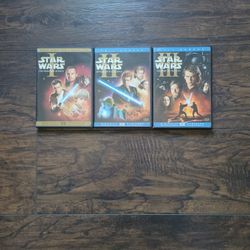 STAR WARS I, II, & III IN PERFECT CONDITION COMPLETE 2 DVD SETSSOLD AS A SET FOR $60.00