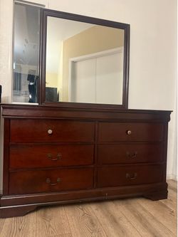 6 drawer dresser with mirror