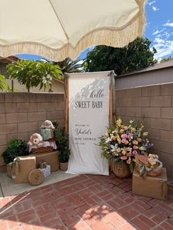 Welcome Sign Banner + Florals