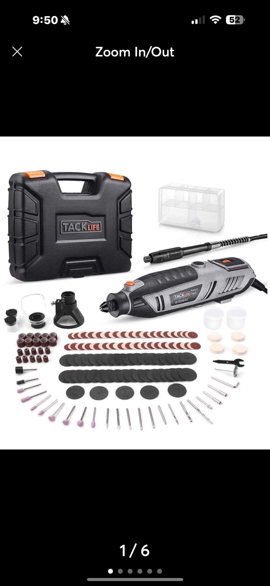 Rotary Tool 200W Power Variable Speed with Upgraded Flex Shaft, 170 Accessories, 4 Attachments, Carrying Case, Multi-Functional for Around-The-House a