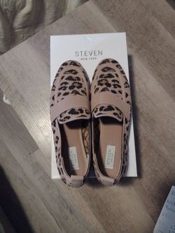 Steven New York Leopard Print Slip-On Flats