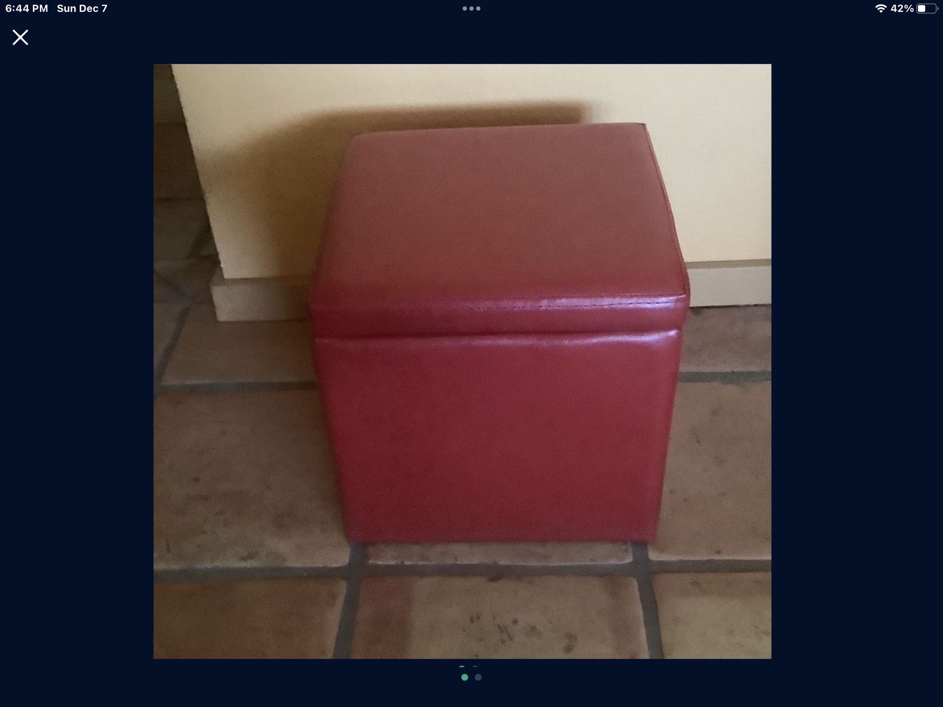 Faux Leather Storage Ottoman Furniture. Decor. Organize. Storage