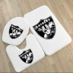 Brand New Raiders Bathroom Rug Set 