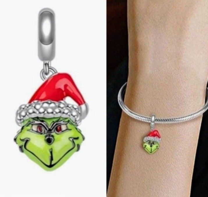 CHRISTMAS The Grinch Charm For Pandora S925 Sterling Silver