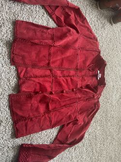 Vintage Red Leather Jacket 