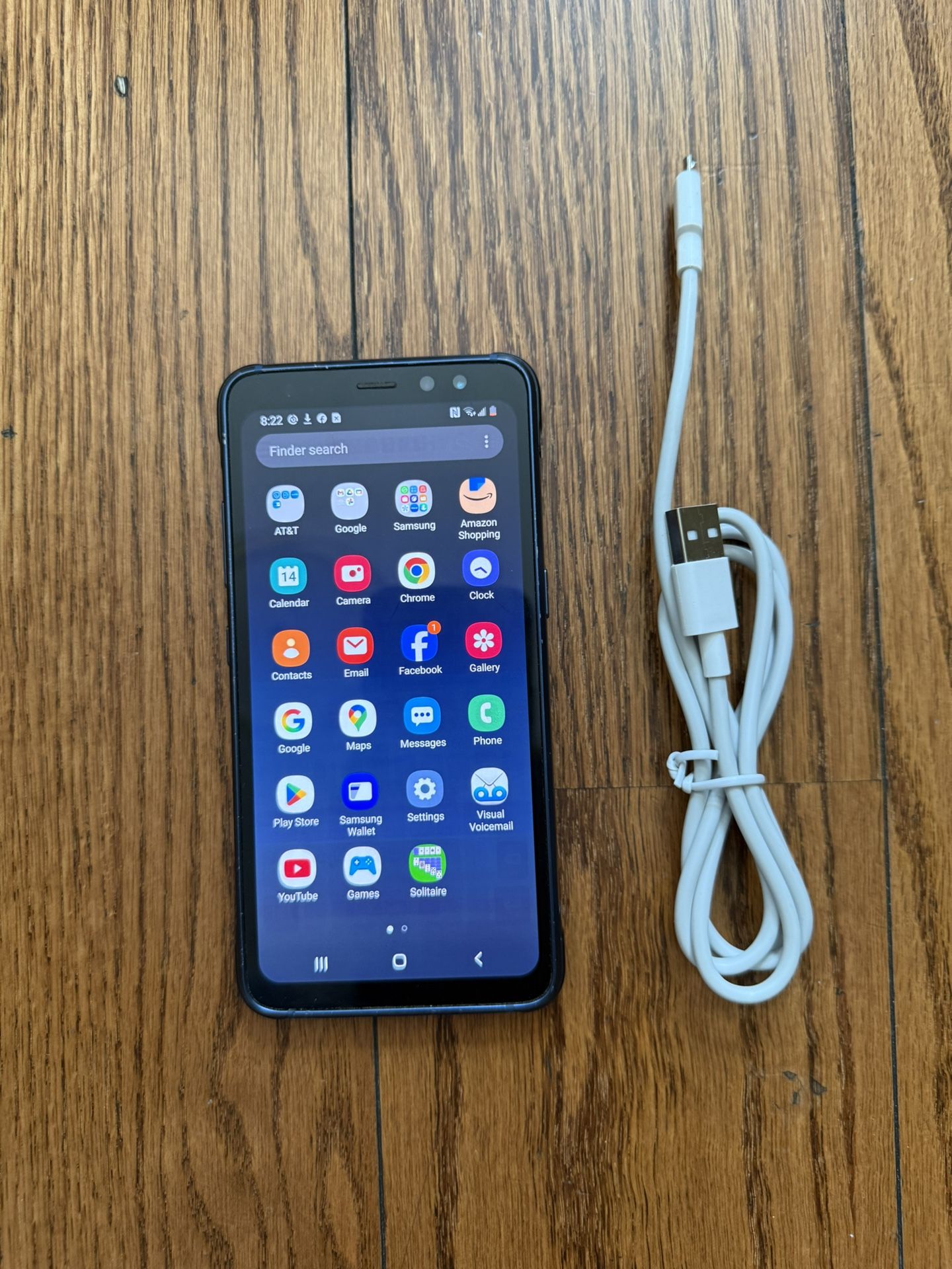 Samsung Phone Galaxy S8 Active Blue 64GB/Unlocked/Works on any SIM card/USB-C Charging Cable