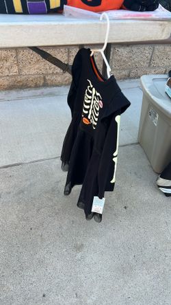 New Halloween/ Skull Toddler Dress Glow In The Dark