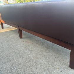 Brown Leather Benches
