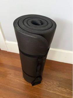 Thick black yoga mat