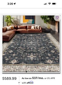 NEW 10x14” Boho Black Rug Hazo Hauz  ($589.99)