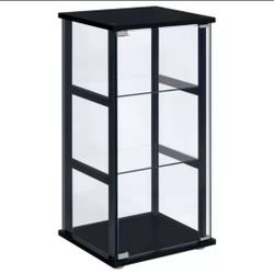 Cyclamen 3-shelf Glass Curio Cabinet Black and Clear
BRAND NEW 