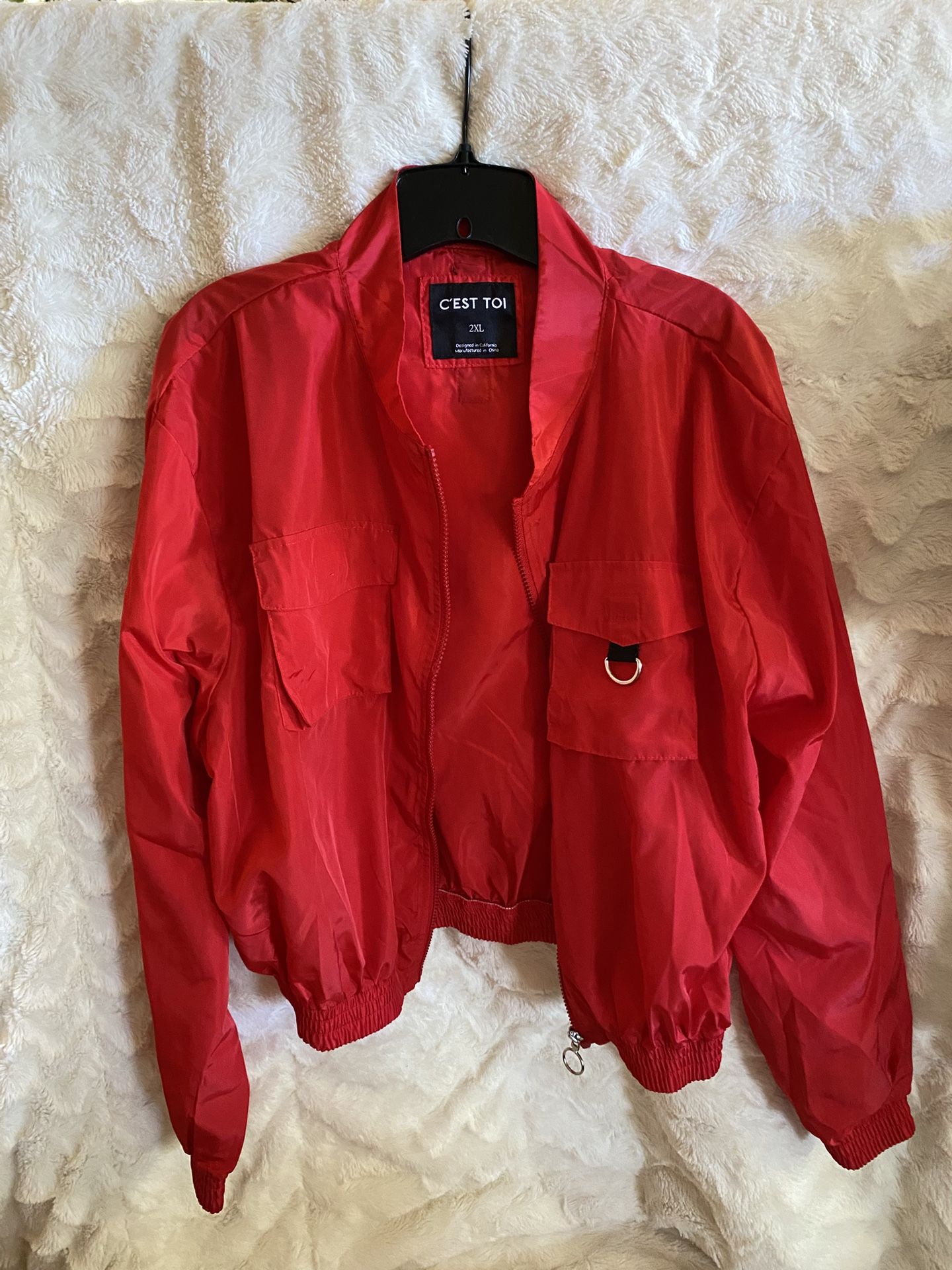 Red Windbreaker