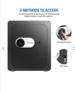 Fingerprint & Key Access Security Safe Box