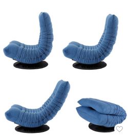 Gaming Chair- Blue Swivel Floor Chair