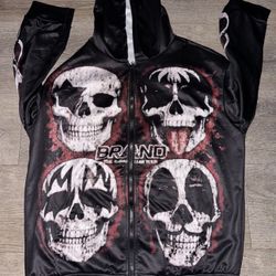 Skull Zip Up Hoodie 