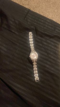 Silver Women's Crystal Bracelet Watch