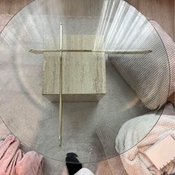 Travertine Stone Coffee Table