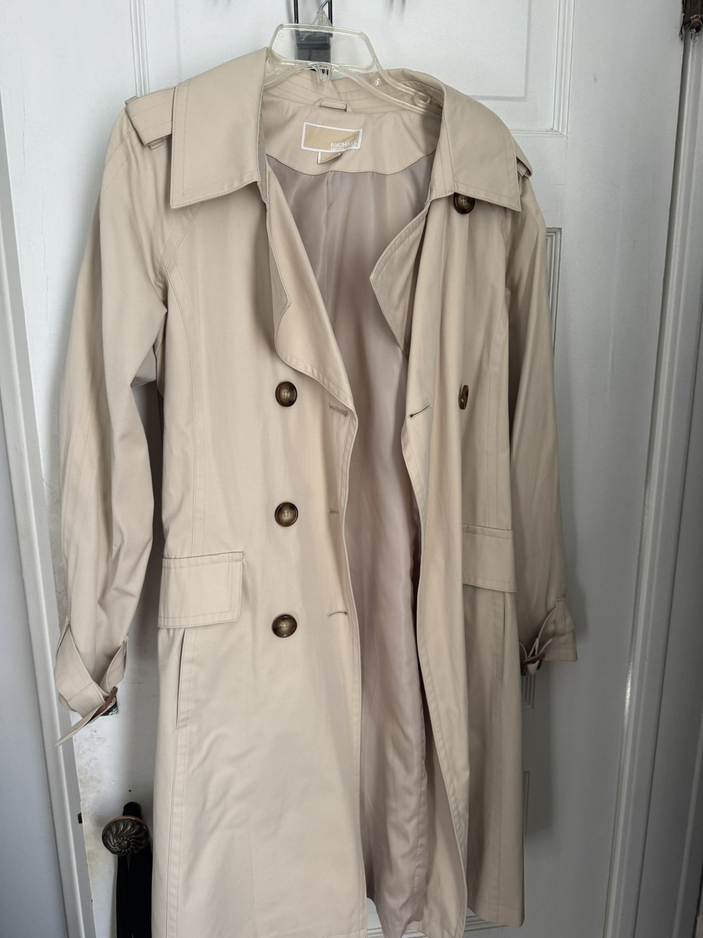 Michael Kors Women’s Beige Trench Coat - Size XL