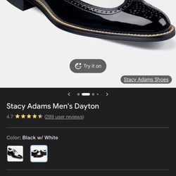 $100 Black And White Stacy’s Dress Shoes $100