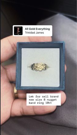 10kt gold nugget band ring