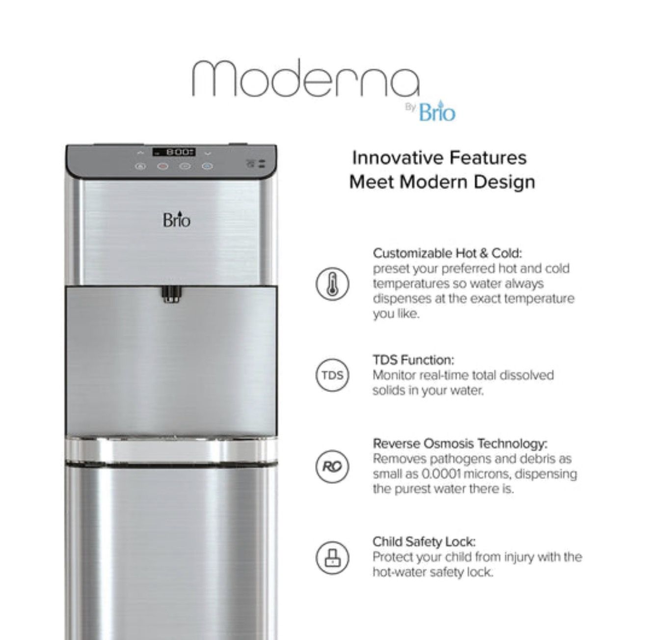 Brio Moderna Touchless 4-Stage Reverse Osmosis Bottleless Water