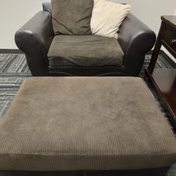 Chair With Foot Rest/ottoman 