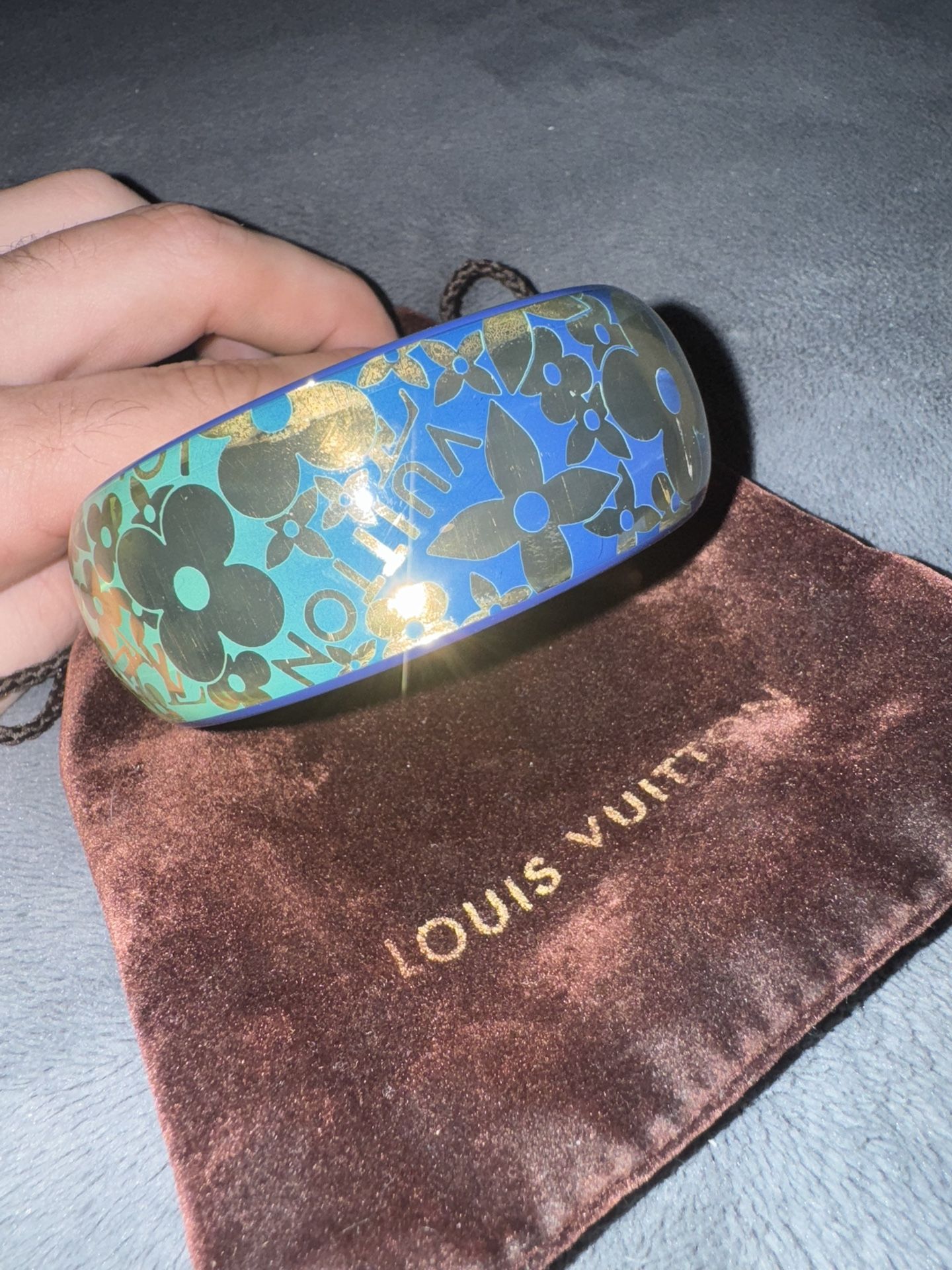 REAL LOUIS VUITTON INCLUSION BLUE BRACELET!