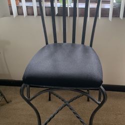 Vintage Metal And Brass Barstool 