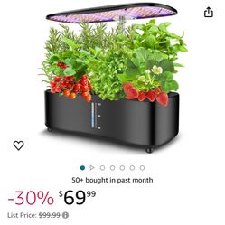 Large Tank Hydroponics Growing System 12 Pods, Herb Garden Kit Indoor with Grow Lights, Plants Germination Kit with Quiet Water Pump, Auto Timer, Heig
