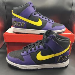Nike Dunk Premium EMB High Lakers Size-12