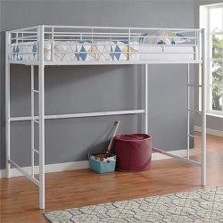 White Industrial Loft Bed - New