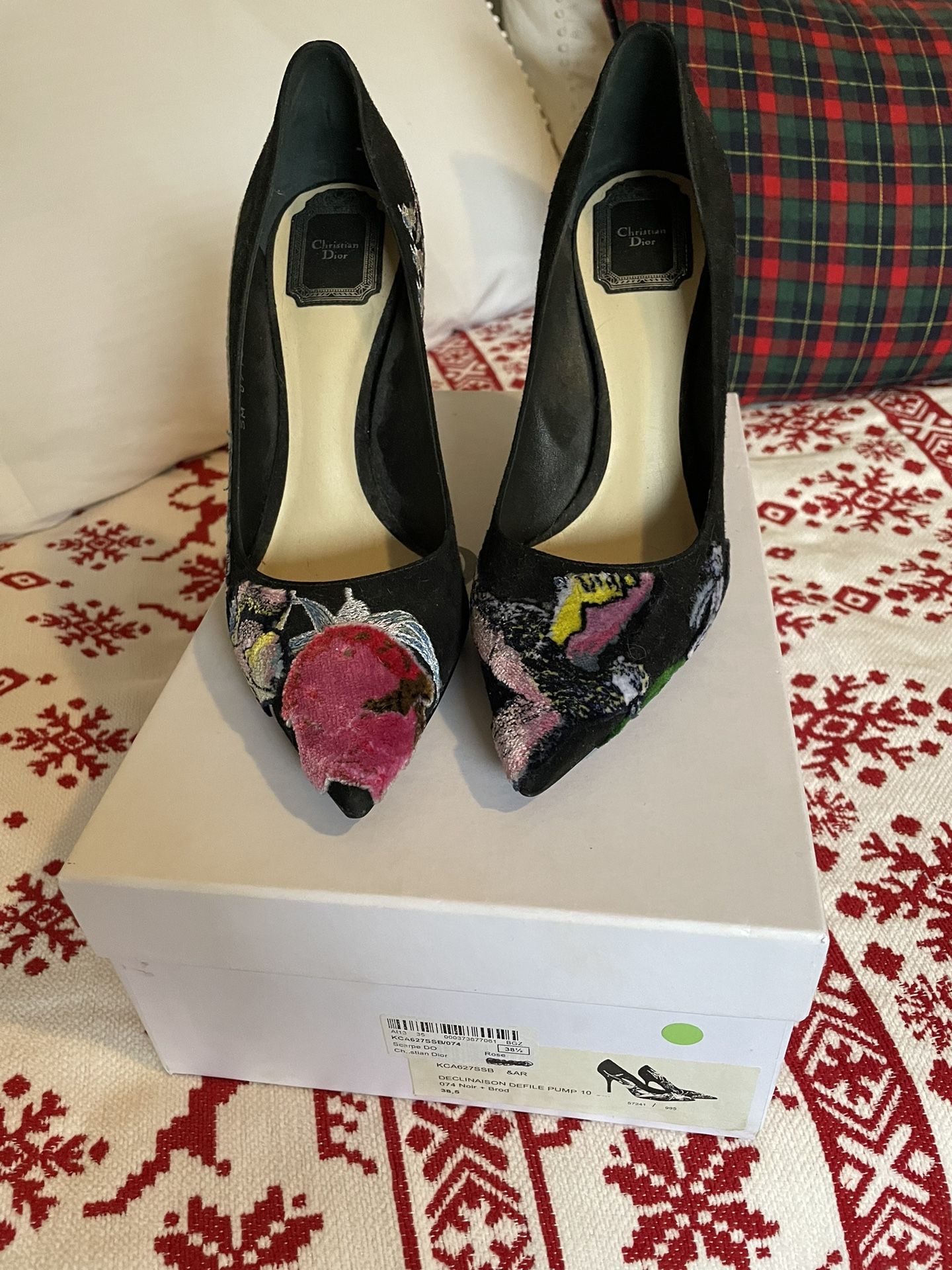 Christian Dior Cherie embroidered Heels Size 38
