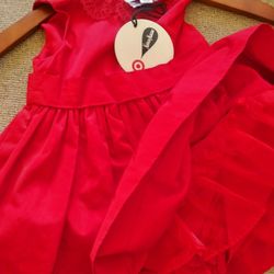 Girls Dark Red Dress
