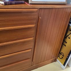 Midcentury Teak Dressers- Highboy And 3 Drawer- Sold Separately 