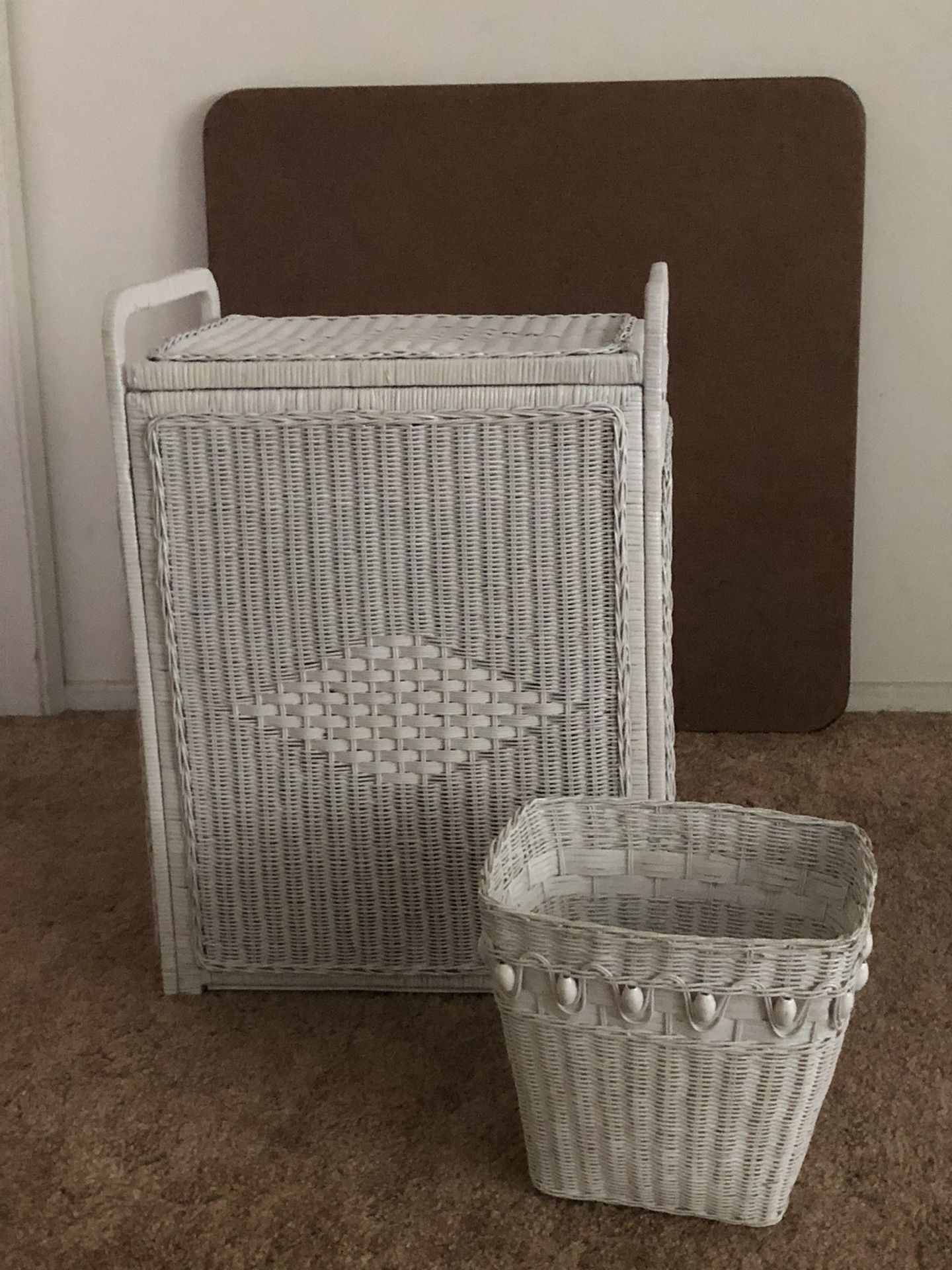 White Wicker Hamper