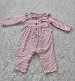 Carter's Baby Girl Pink Striped Romper