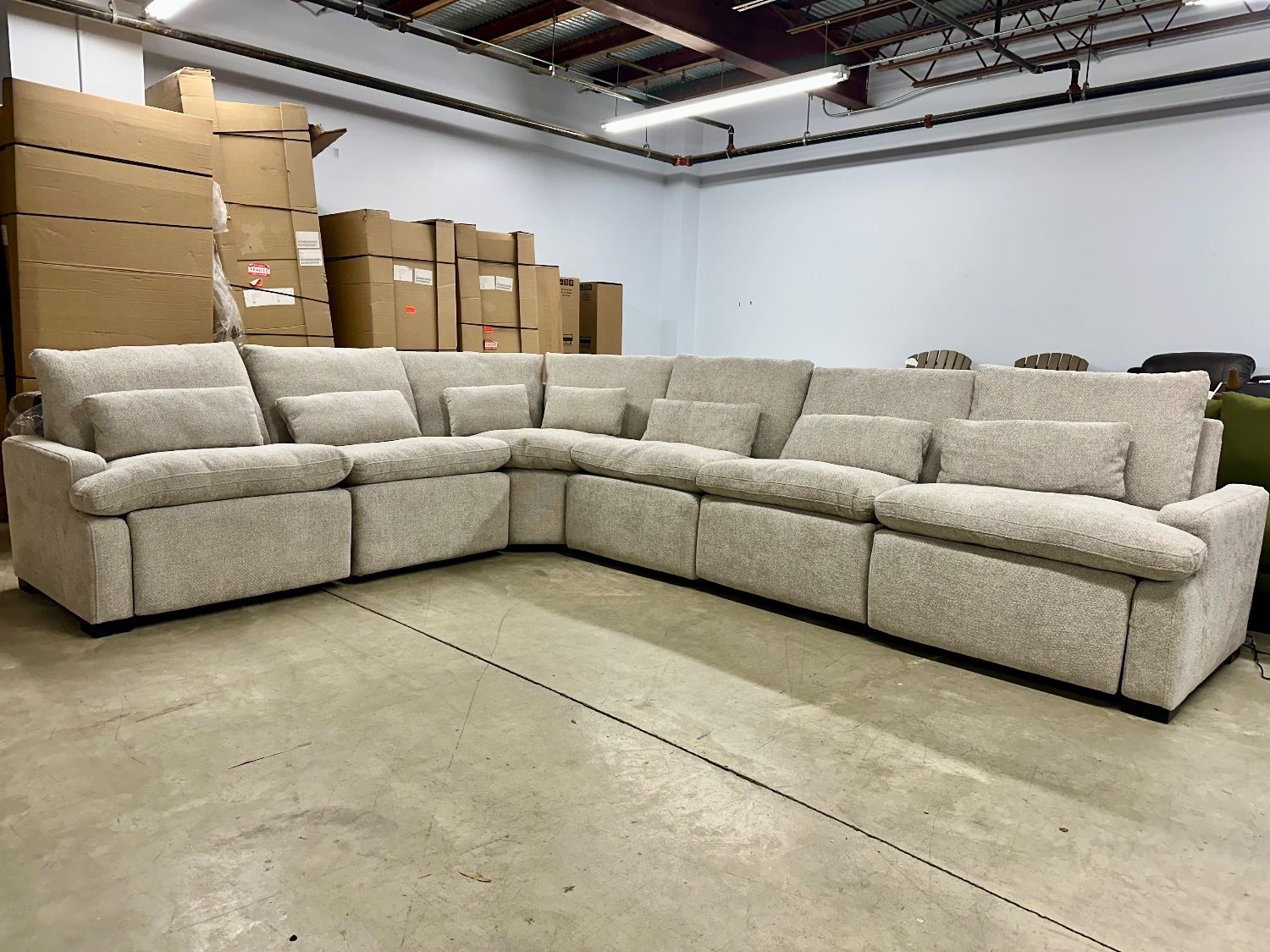 Power Reclining Cloud Sectional- Delivery and Financing Available