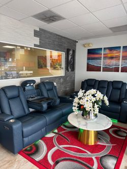 ‼️Reclining Sofa  With LED Lights And Bluetooth Speaker. Ask For Price