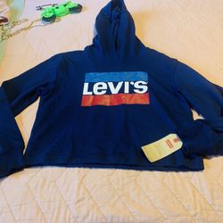 Brand New Levi’s Lg Crop Top Hoodie