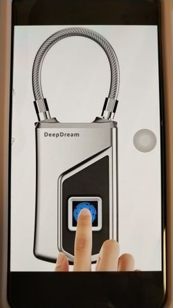 8－43 L1 Fingerprint Lock,Bag Padlock with Metal IP66 Waterproof,Suitable for Gym Locker,School Locker Lock,Backpack,Suitcase,Travel Luggage