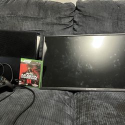 Monitor Xbox One And Call Of Duty Modern Warfare 