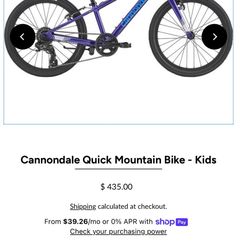 Cannondale Quick Mountain Bike - Kids 20”