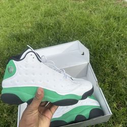 Jordan 13 Retro White Lucky Green Size 12 Men’s Shoes