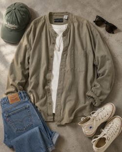 Bugle Boy XL Khaki Long Sleeve Shirt