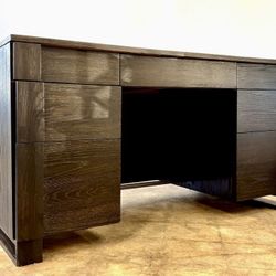 Craftsman Style Oak Desk - Ebonized