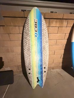 5’8” CDC soft top surfboard