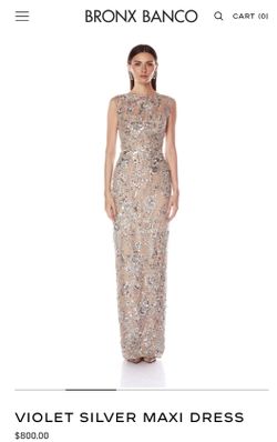 Bronx Banco Violet Silver Maxi Dress