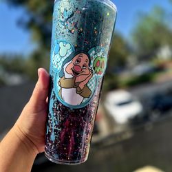 Sleepy snowglobe tumbler Starbucks style 24oz acrylic lava lamp drip
