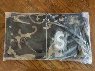 Supreme S Logo Zip Up Hooded Sweatshirt (FW25) Woodland Camo Size XL